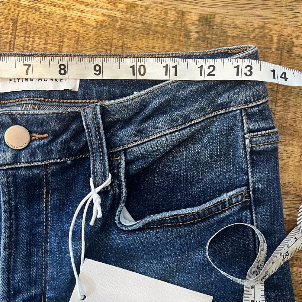 FLYING MONKEY black label Effusive High Rise Crop Slim Straight Jeans - Picture 7 of 9